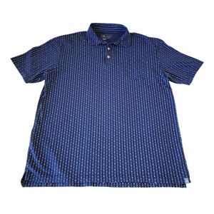 Peter Millar Navy Patterned Polo Shirt